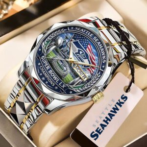 Seattle Seahawks Super Bowl LX Champions Alloy Luxury Quartz Watch SPM1144