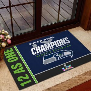 Seattle Seahawks Super Bowl LX Champions Custom Doormat SPM1033