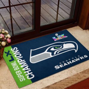 Seattle Seahawks Super Bowl LX Champions Custom Doormat SPM1052